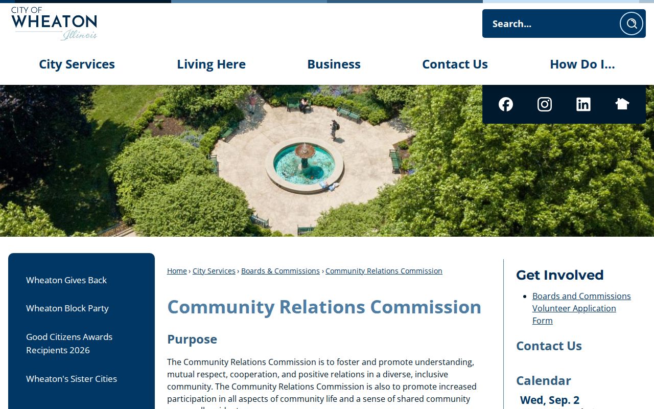 Wheaton civic resource for DuPage County neighbors and community programs